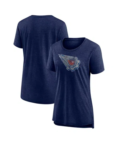 Fanatics Women's Heather Navy Edmonton Oilers Special Edition 2.0 Modern T-shirt In Blue