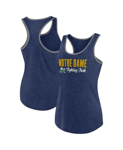 Fanatics Women's Heather Navy Notre Dame Fighting Irish Fuel Racerback Tank Top