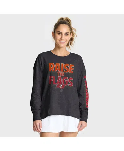 Fanatics Women's Heather Pewter Tampa Bay Buccaneers Hometown Legacy Long Sleeve T-shirt In Black