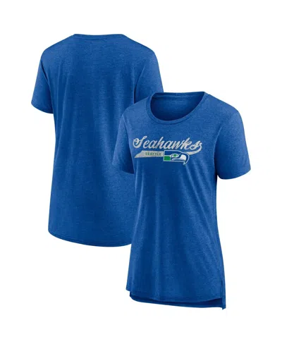 Fanatics Women's Heather Royal Seattle Seahawks Original Play Tri-blend T-shirt In Blue