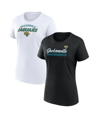 Fanatics Women's Jacksonville Jaguars Risk T-shirt Combo Pack In Black,white