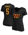 Fanatics Women's Jayden Daniels Black Washington Commanders Plus Size Player Name Number V-neck T-shirt In Black