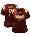 Fanatics Women's Jayden Daniels Burgundy Washington Commanders Plus Size Name Number Raglan Lace V-neck T-shi In Burgundy