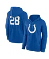 Fanatics Women's Jonathan Taylor Royal Indianapolis Colts Player Icon Name Number V-neck Pullover Hoodie In Blue
