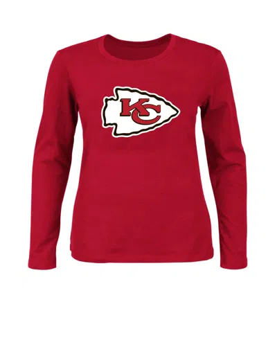 Fanatics Women's Kansas City Chiefs Long-sleeve Scoop Neck T-shirt In Red