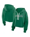 Fanatics Women's Kelly Green Philadelphia Eagles Oversized Hometown Heritage Cropped Hoodie In Green