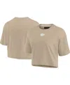 Fanatics Women's Khaki Kansas City Chiefs Elements Super Soft Boxy Cropped T-shirt In Khaki