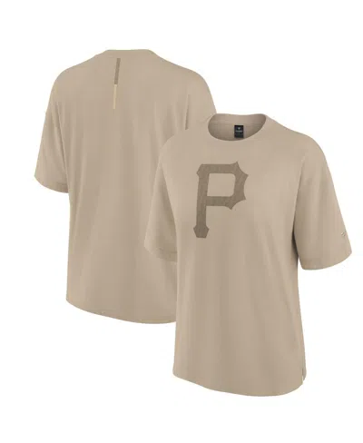 Fanatics Women's Khaki Pittsburgh Pirates Oversized Elements T-shirt In Brown