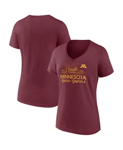 Fanatics Women's Maroon Minnesota Golden Gophers Fundamentals Region Draw T-shirt In Burgundy