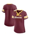 Fanatics Branded Burgundy Washington Commanders Original State Lace-up T-shirt In Burgundy