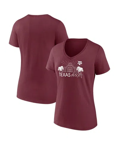 Fanatics Women's Maroon Texas A&m Aggies Fundamentals Region Draw T-shirt