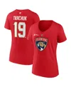 Fanatics Women's Matthew Tkachuk Red Florida Panthers 2025 Stanley Cup Champions Authentic Stack Name Number  In Red