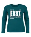 Fanatics Women's Midnight Green Philadelphia Eagles 2024 Nfc East Division Champions Plus Size Scoop Neck Lon In Green