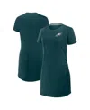 Fanatics Women's Midnight Green Philadelphia Eagles Level Up Relaxed Fit Drape Dress In Midnight Green