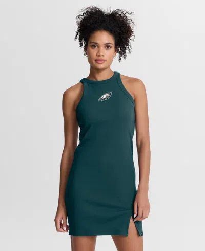 Fanatics Women's Midnight Green Philadelphia Eagles Push Beyond Tri-blend Ribbed Sleeveless Dress