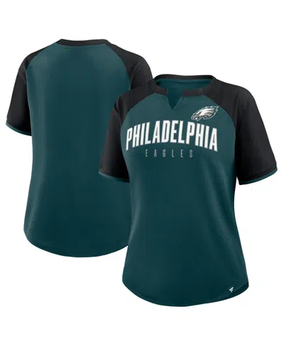 Fanatics Kids' Women's Midnight Green/black Philadelphia Eagles Height Advantage T-shirt