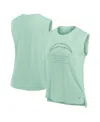 Fanatics Women's Mint Los Angeles Chargers Studio Embrace Tank Top In Green