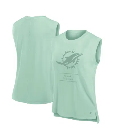 Fanatics Women's Mint Miami Dolphins Studio Embrace Tank Top In Green