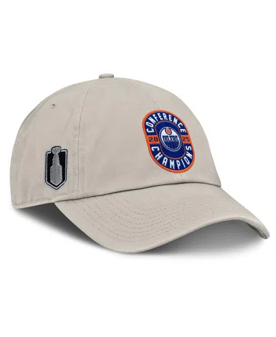 Fanatics Women's Natural Edmonton Oilers 2025 Western Conference Champions Adjustable Hat In Brown