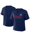 Fanatics Women's Navy Atlanta Braves Fan Fave Stadium Slub T-shirt In Navy