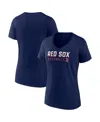 Fanatics Women's Navy Boston Red Sox V-neck T-shirt In Navy