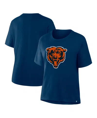 Fanatics Women's Navy Chicago Bears Essential Legacy T-shirt In Blue
