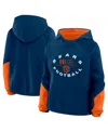 Fanatics Women's Navy Chicago Bears Oversizedâ Redzone Bubble Screen Pullover Hoodie In Blue