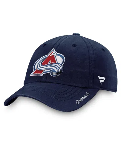 Fanatics Women's Navy Colorado Avalanche Core Logo Adjustable Hat