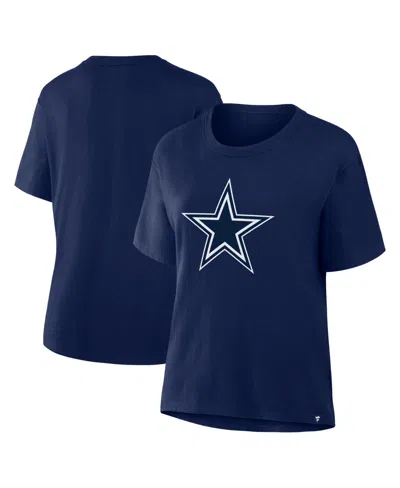 Fanatics Women's Navy Dallas Cowboys Essential Legacy T-shirt In Blue