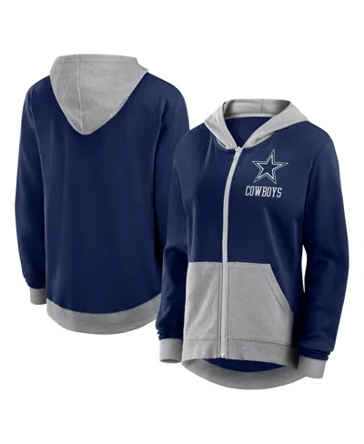 Fanatics Women's Navy Dallas Cowboys Hit It Full-zip Hoodie