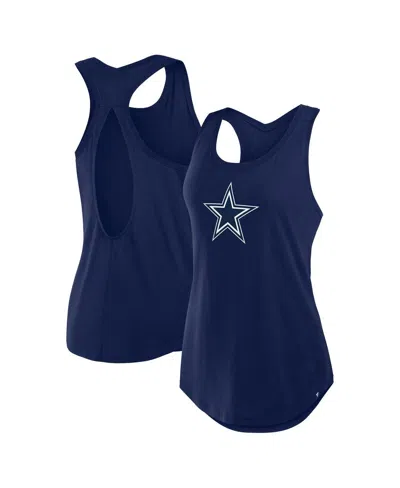 Fanatics Women's Navy Dallas Cowboys Iron Fan Tank Top