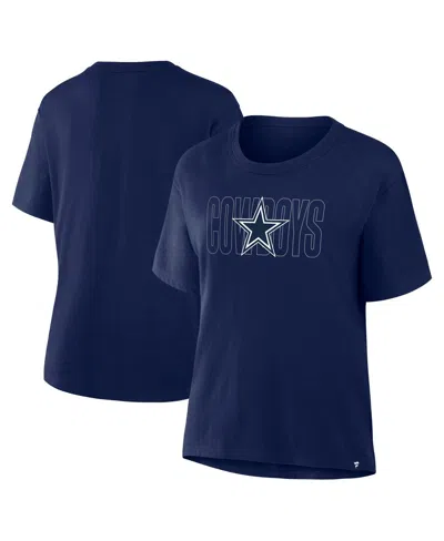 Fanatics Women's Navy Dallas Cowboys Line Em Up T-shirt In Blue