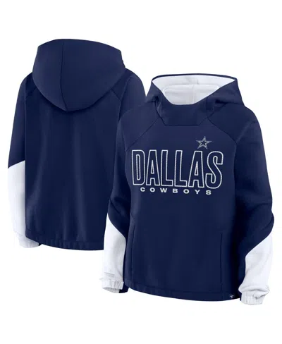 Fanatics Women's Navy Dallas Cowboys Play Clock Bling Hoodie In Blue