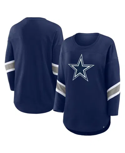 Fanatics Women's Navy Dallas Cowboys Redzone 3/4-sleeve T-shirt In Blue