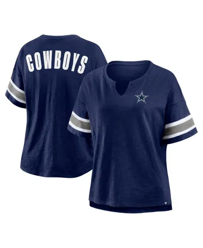 Fanatics Women's Navy Dallas Cowboys Redzone Curl Route T-shirt In Blue