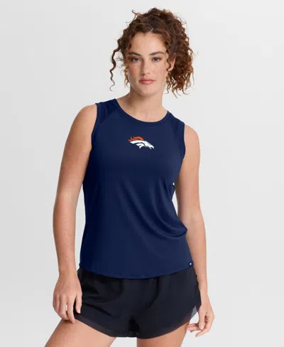 Fanatics Women's Navy Denver Broncos Draped Meshâ Back Performance Tank Top In Blue