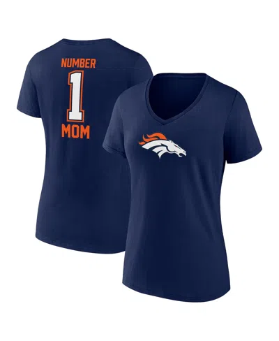 Fanatics Women's Navy Denver Broncos Mother's Day V-neck T-shirt In Blue