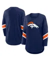 Fanatics Women's Navy Denver Broncos Redzone 3/4-sleeve T-shirt In Blue