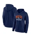 Fanatics Women's Navy Denver Broncos Team Logo Victory Script Pullover Hoodie In Blue