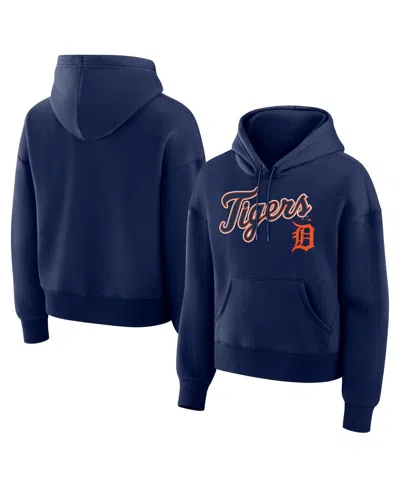 Fanatics Women's Navy Detroit Tigers Lockup Legacy Fleece Hoodie In Blue