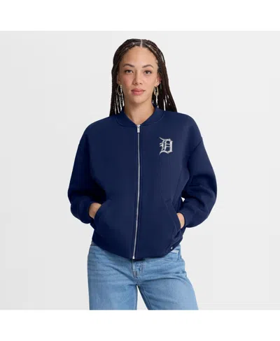 Fanatics Women's Navy Detroit Tigers Oversized Rage Against Full-zip Jacket In Blue