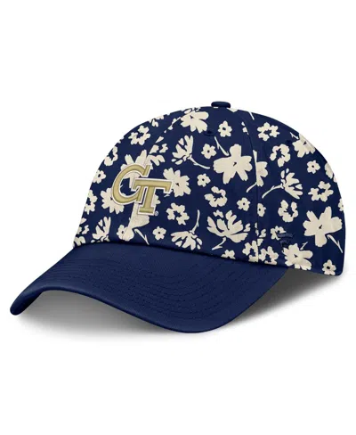 Fanatics Women's Navy Georgia Tech Yellow Jackets Blossom Adjustable Hat In Blue