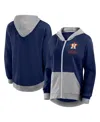 Fanatics Women's Navy Houston Astros Hit It French Terry Full-zip Hoodie In Navy