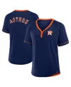 Fanatics Women's Navy Houston Astros League Diva Star Raglan V-neck T-shirt In Navy