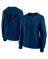 Fanatics Women's Navy Houston Texans Elements Pullover Sweatshirt In Navy