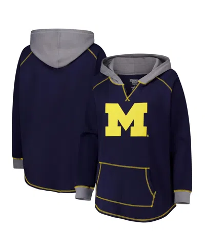 Fanatics Women's Navy Michigan Wolverines Plus Size Boom Pullover Hoodie