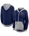 Fanatics Women's Navy New England Patriots Hit It Full-zip Hoodie In Blue
