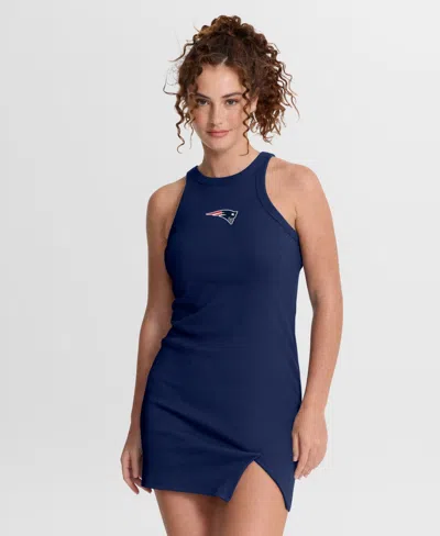 Fanatics Women's Navy New England Patriots Push Beyond Tri-blend Ribbed Sleeveless Dress