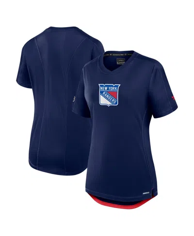 Fanatics Women's Navy New York Rangers Authentic Pro Rink Tech T-shirt In Blue