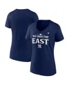 Fanatics Women's Navy New York Yankees Al East Division Champions Plus Size Locker Room T-shirt In Navy